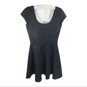 Three Hearts Black Mini Dress